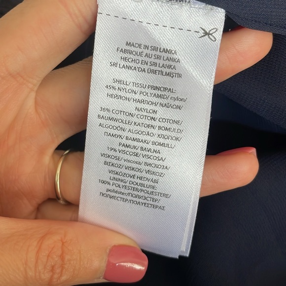 Ralph by Ralph Lauren Long Sleeve Lace Blouse in Navy - Picture 9 of 9